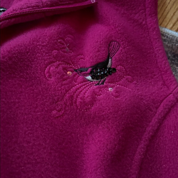 Northern Reflections  Redneck Black Bird Fleece Vest Large - Picture 2 of 7